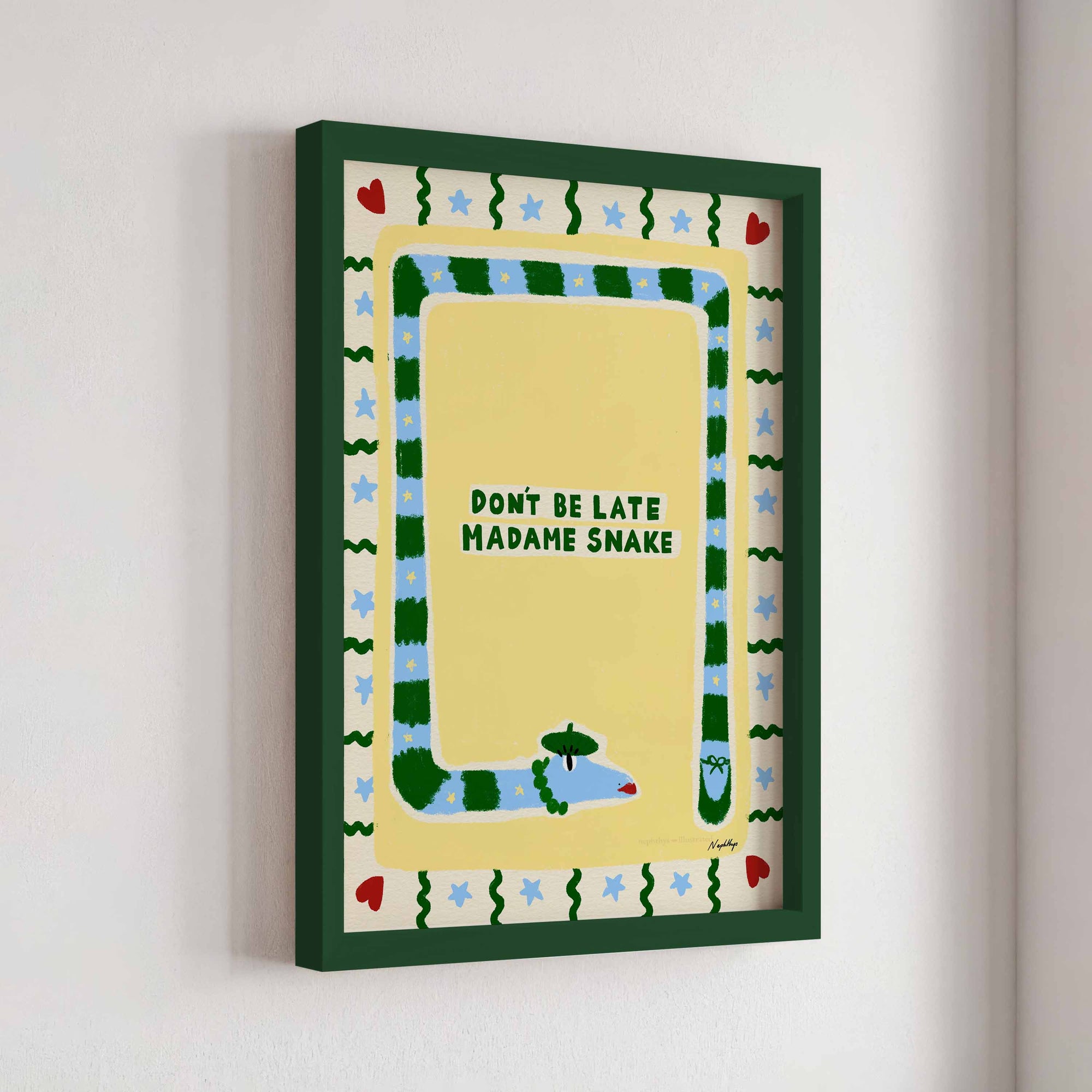 Don't Be Late Madame Snake Print