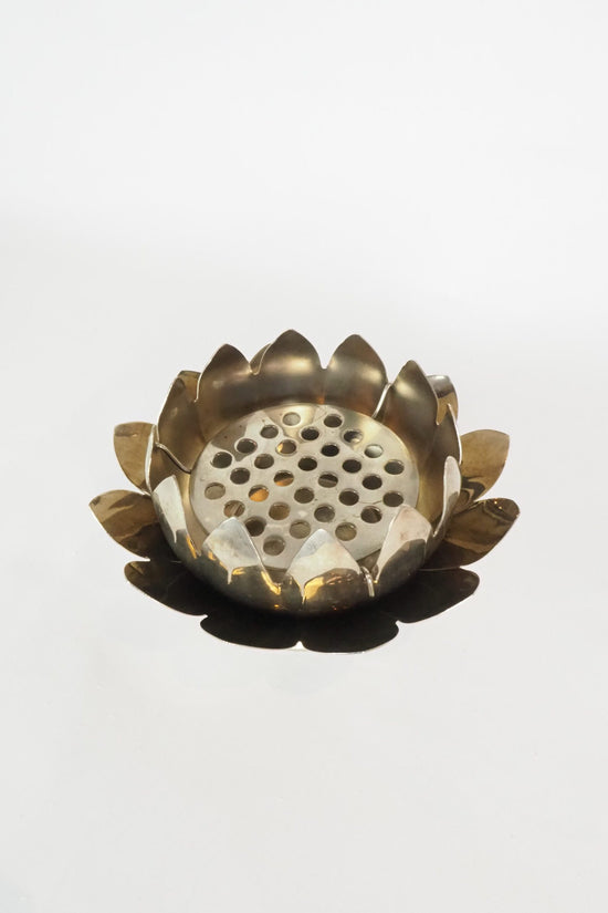 Silver Plate Lotus Flower Vase