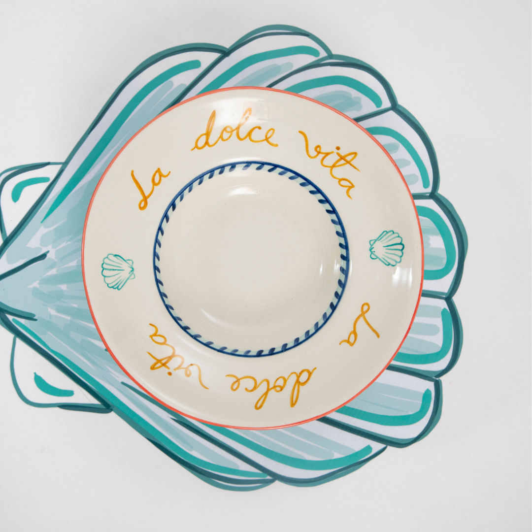 Dolce Vita Pasta Plates Set-Of-Four