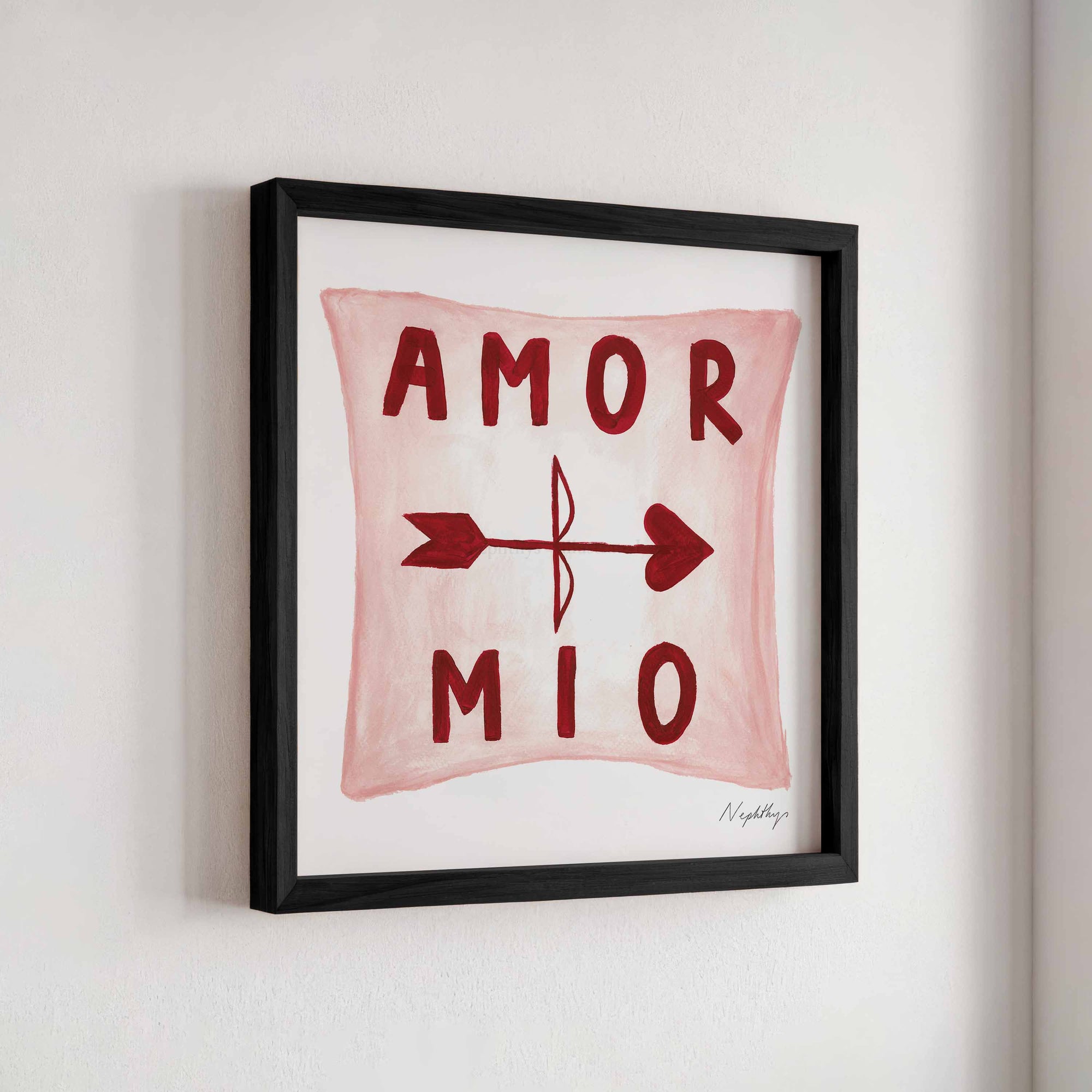 Amor Mio Pillow Print
