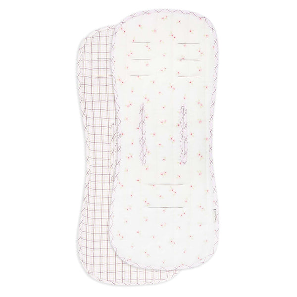 Pram Liner - Anemone / Pink Check