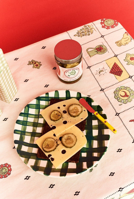 Vichy Green Ceramic Plate