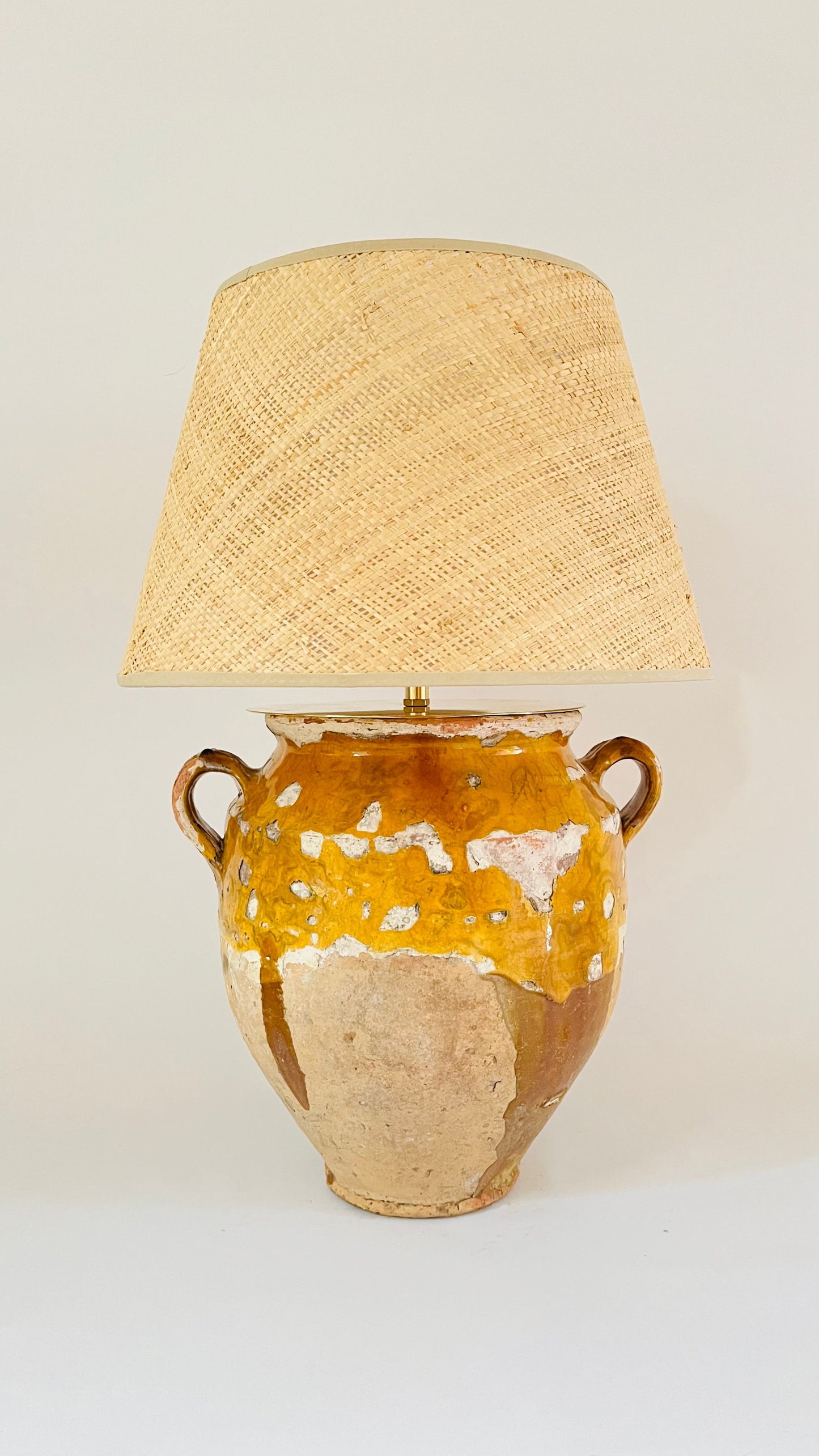 Antique French Confit Jar Lamp