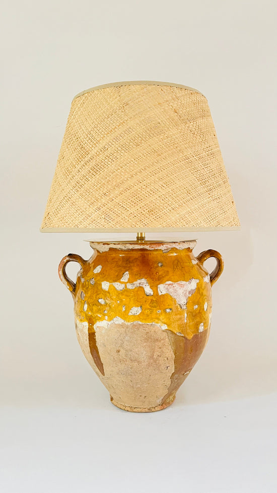 Antique French Confit Jar Lamp