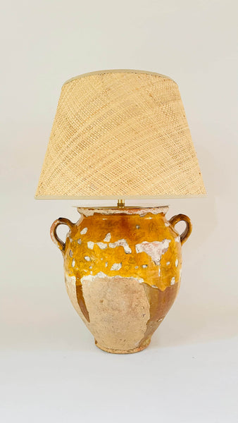 Antique French Confit Jar Lamp