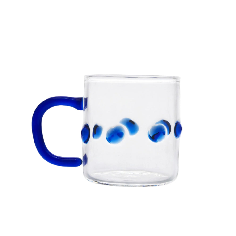 4oz Handblown Glass Espresso Cup - Blue