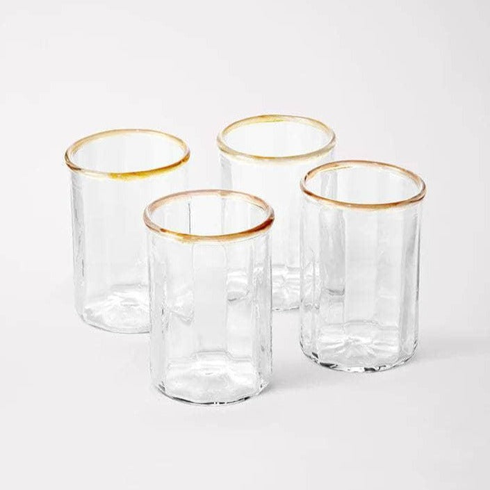 Peter Glass Brown Small - Set of Four