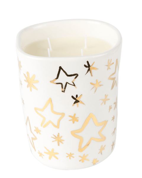 Gold Stars Candle