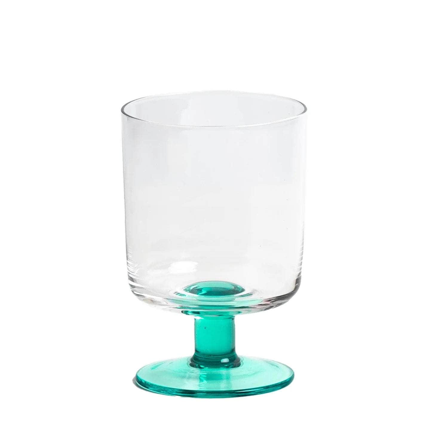 Eddie 2-Tone Wine Glass Clear/Green - Set of 2