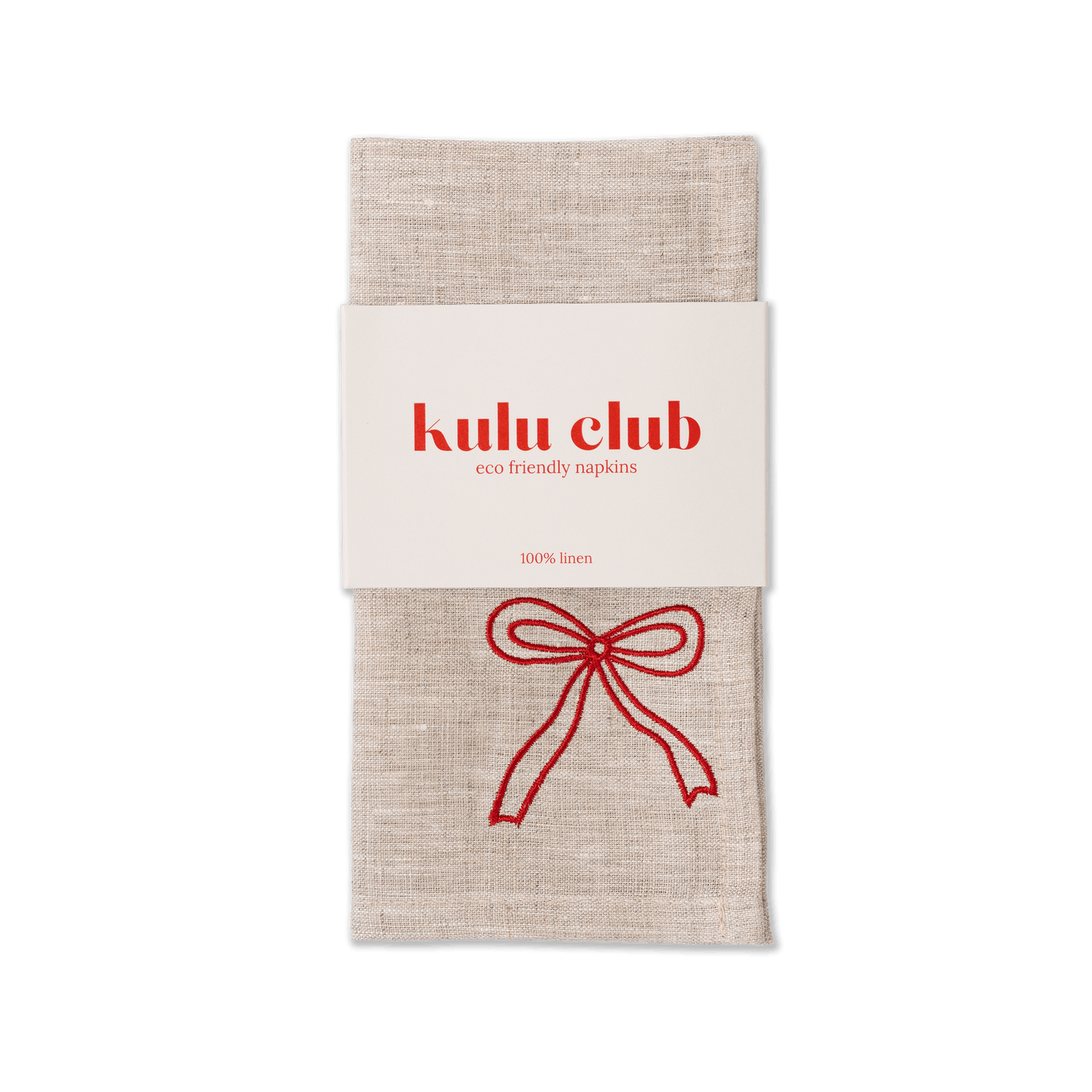 Bow Linen Napkins - Set of 2