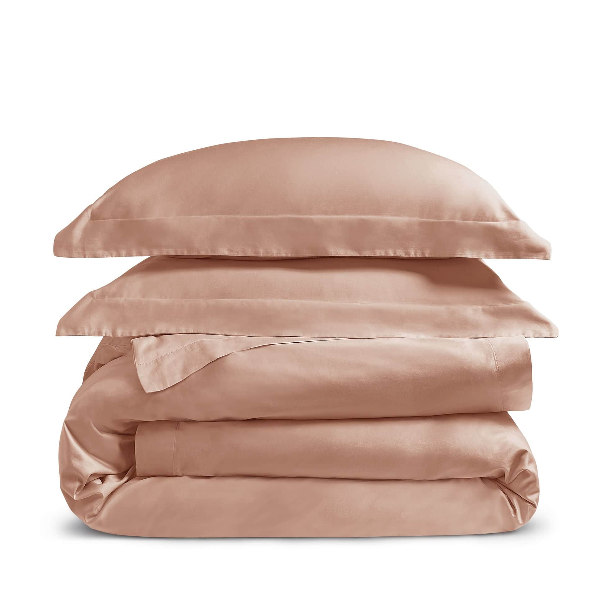 Luxury Organic Cotton Clay Pink Edged Bedding Set