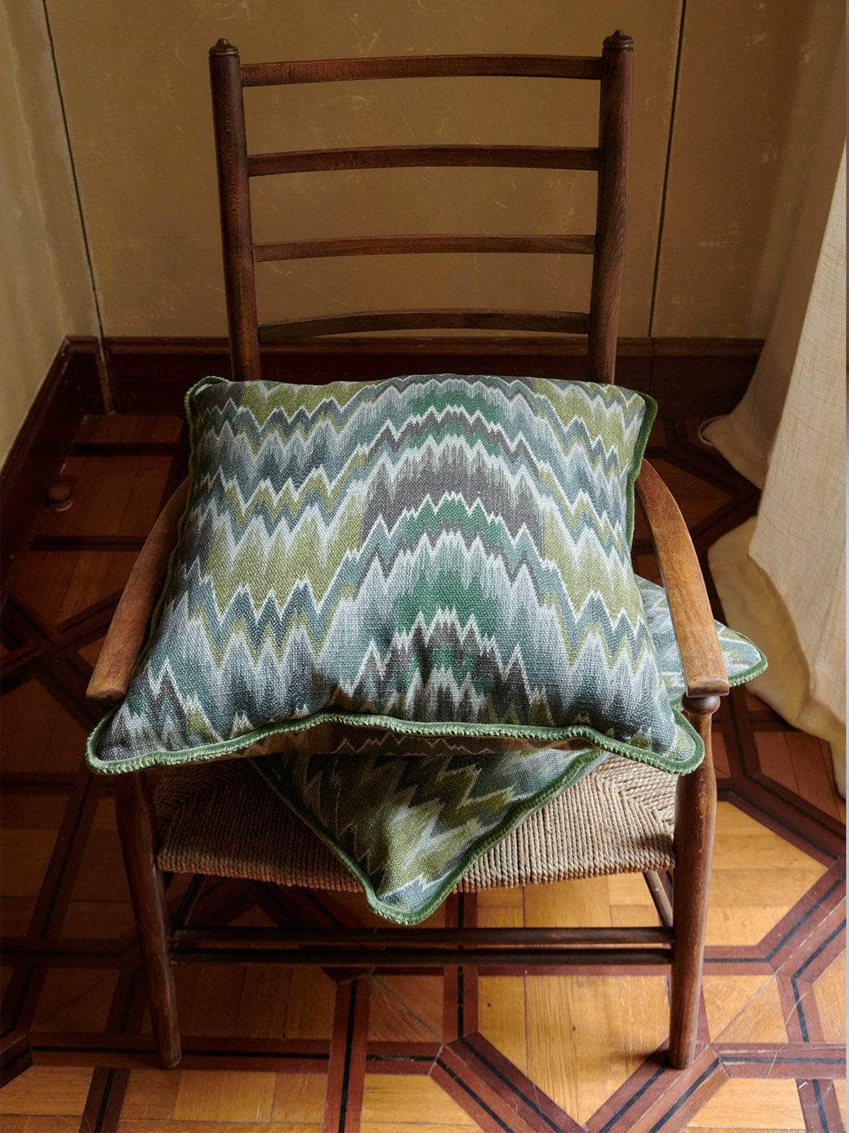 Pillow Herringbone Green