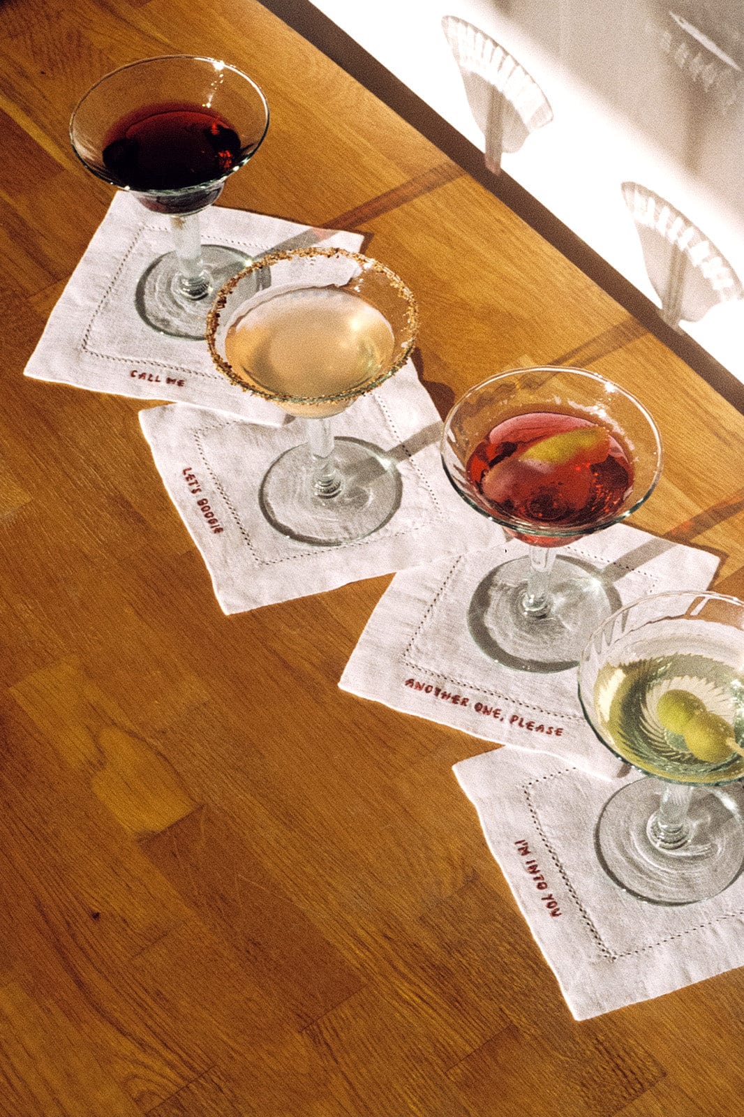 Set of 5 Vintage Cocktail/Martini Glasses