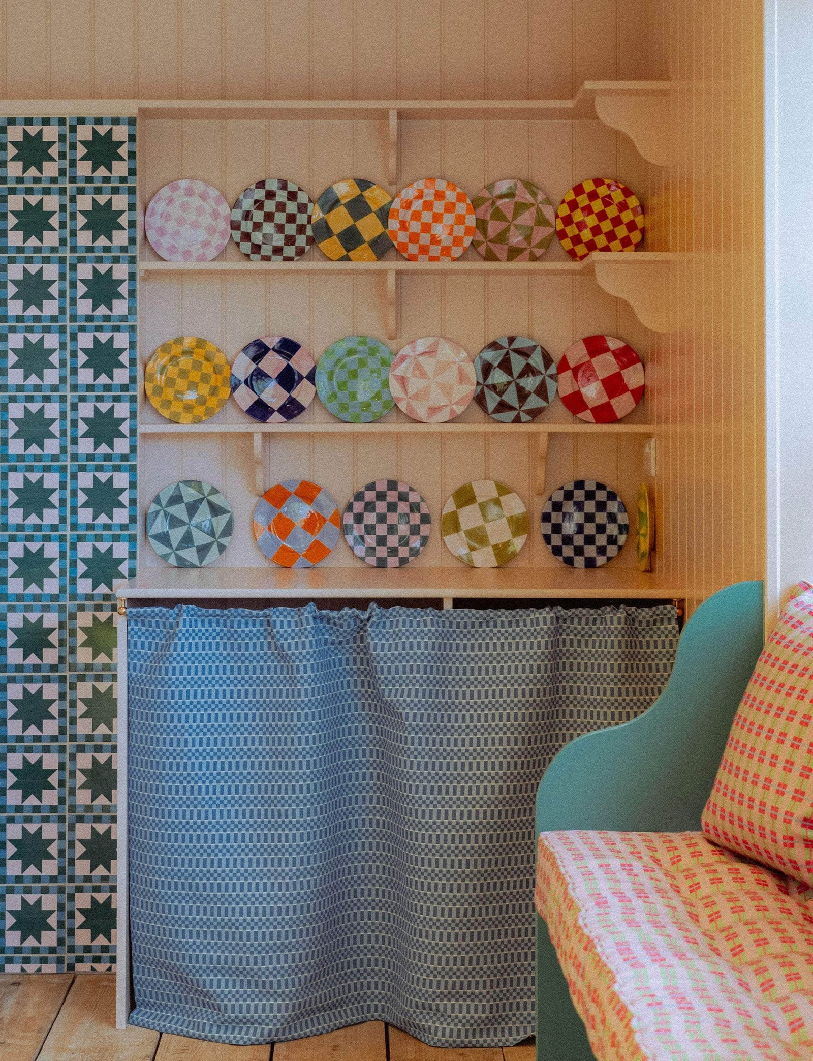 Diamond Plate, Yellow & Green