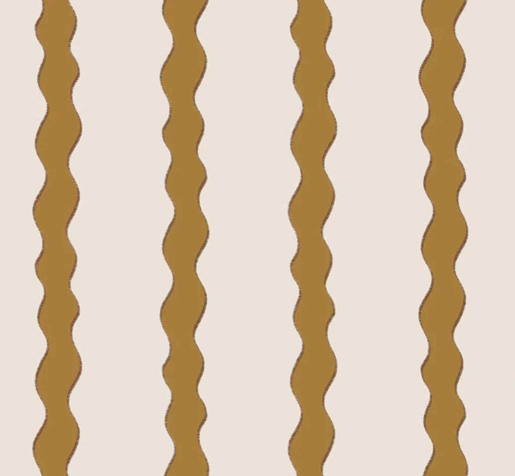 Scroll Stripe Fabric (Saffron)