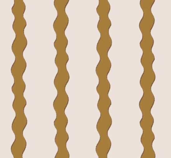 Scroll Stripe Fabric (Saffron)