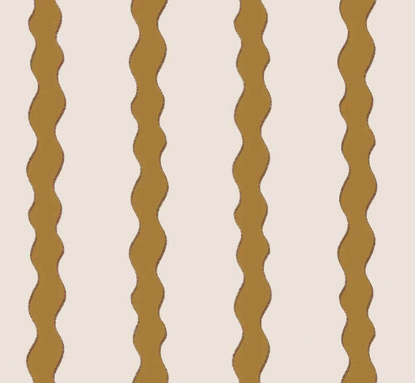Scroll Stripe Fabric (Saffron)