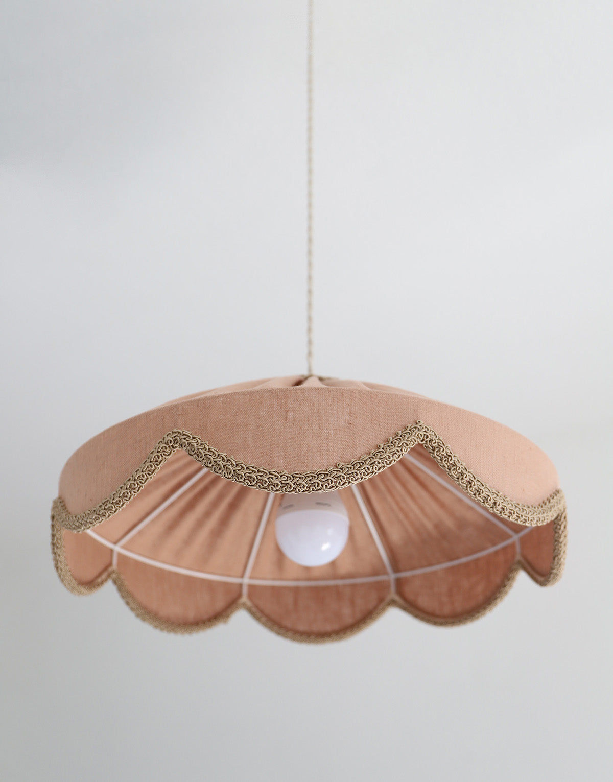 Floral-Shaped Pendant Light Solid Cosette “Classic Linen”