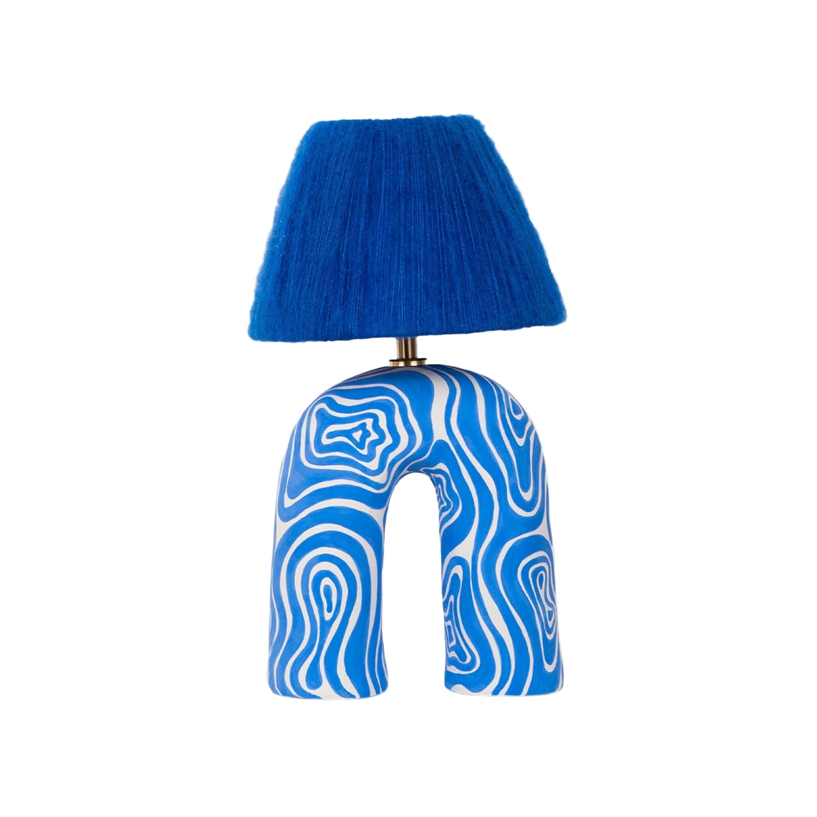 'You' Table Lamp - Cobalt Swirl