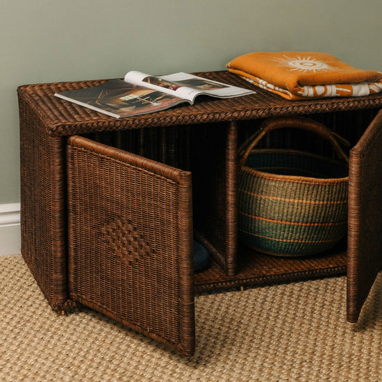Peti Rattan Storage Bench
