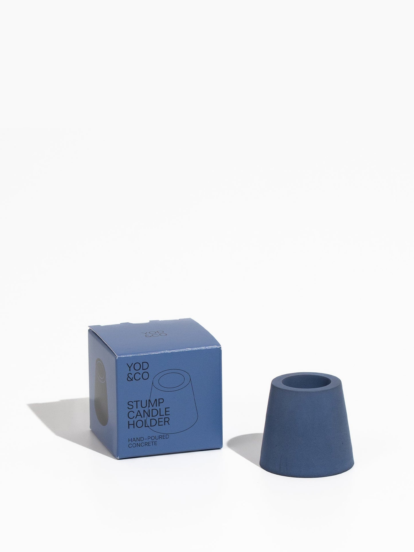 Stump Candle Holder - Blue