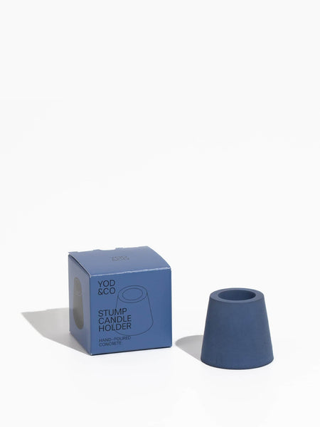 Stump Candle Holder - Blue