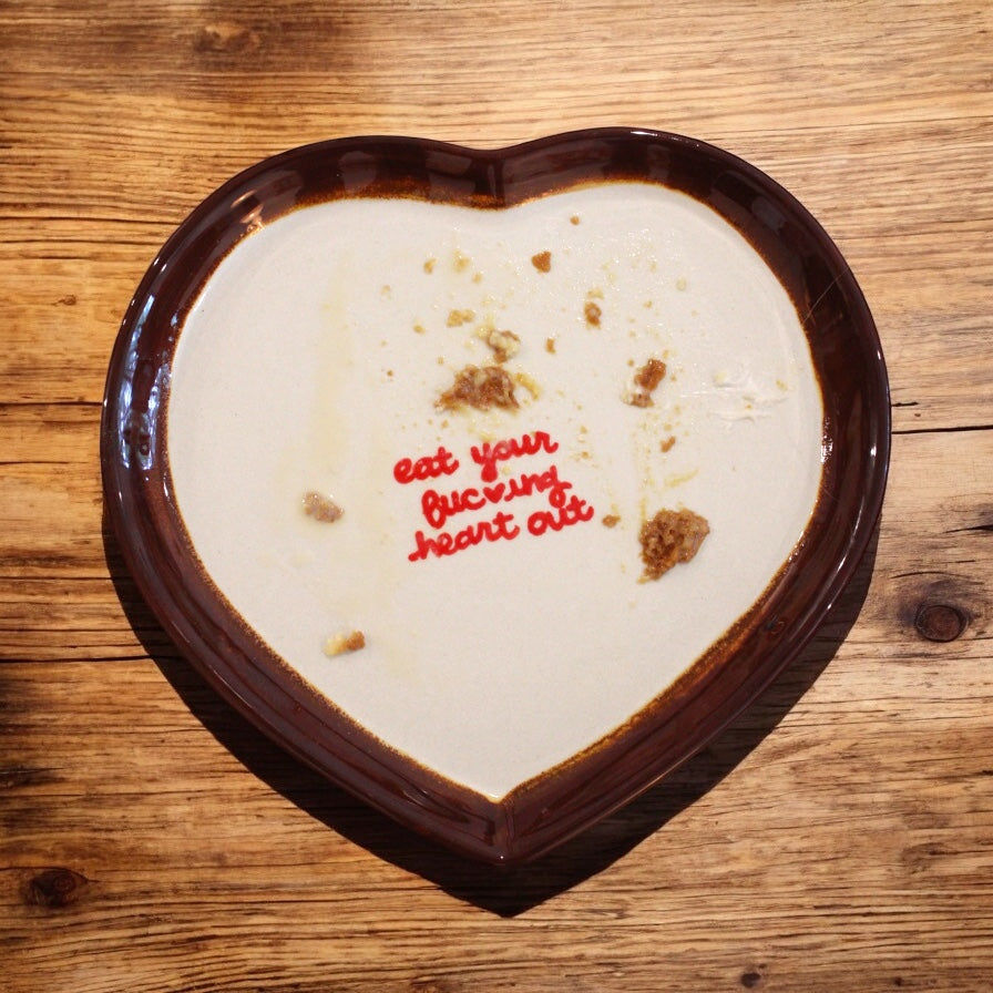 Hand-painted Heart Dinner Plates/Collection of Two