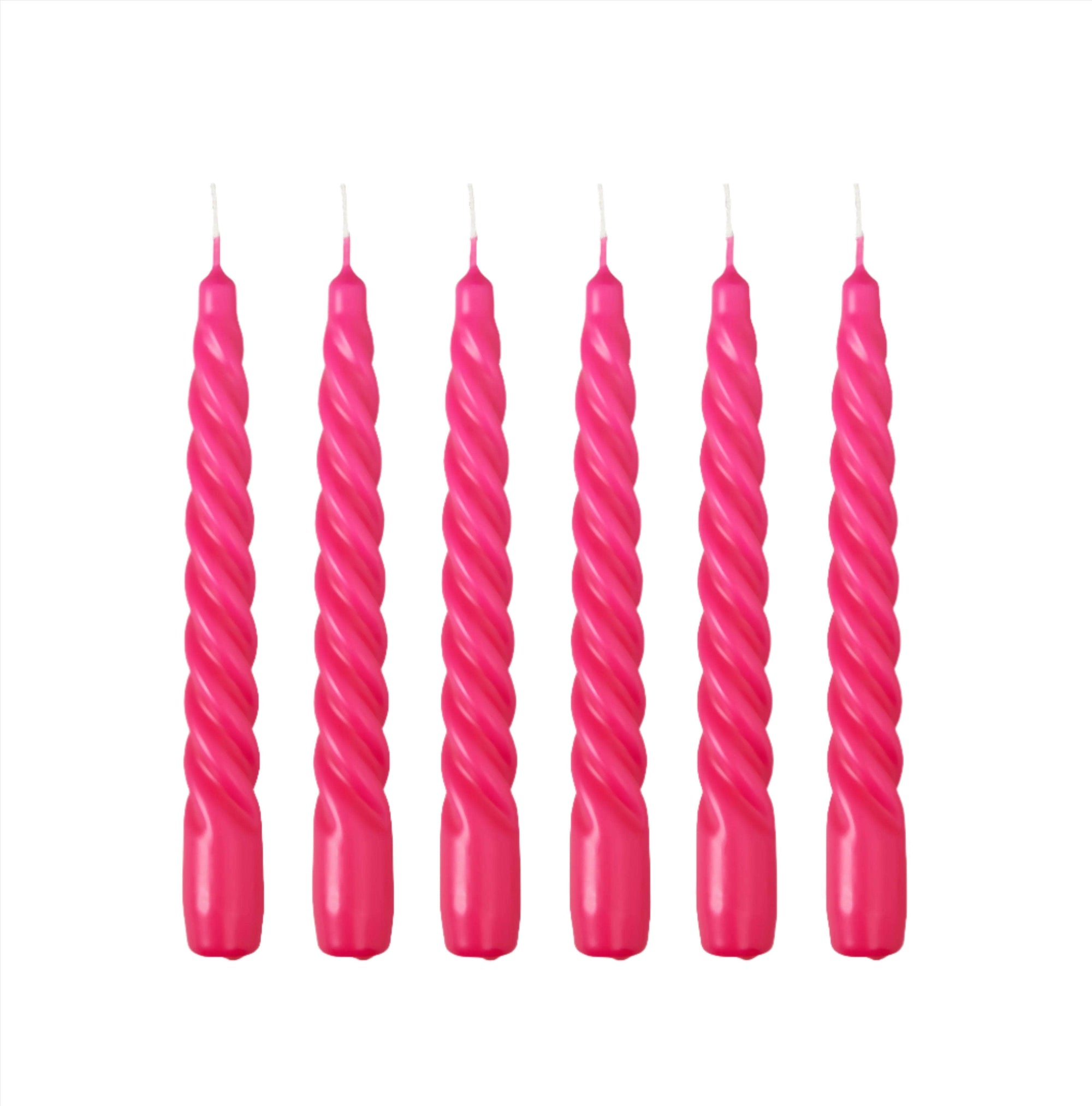Twist Candle - Fuchsia