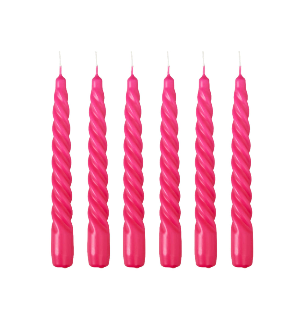 Twist Candle - Fuchsia
