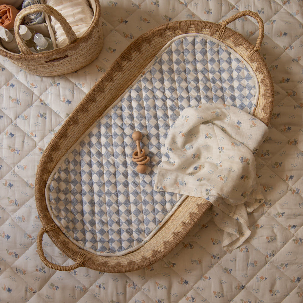 Changing Basket Cotton Liner - Coastline
