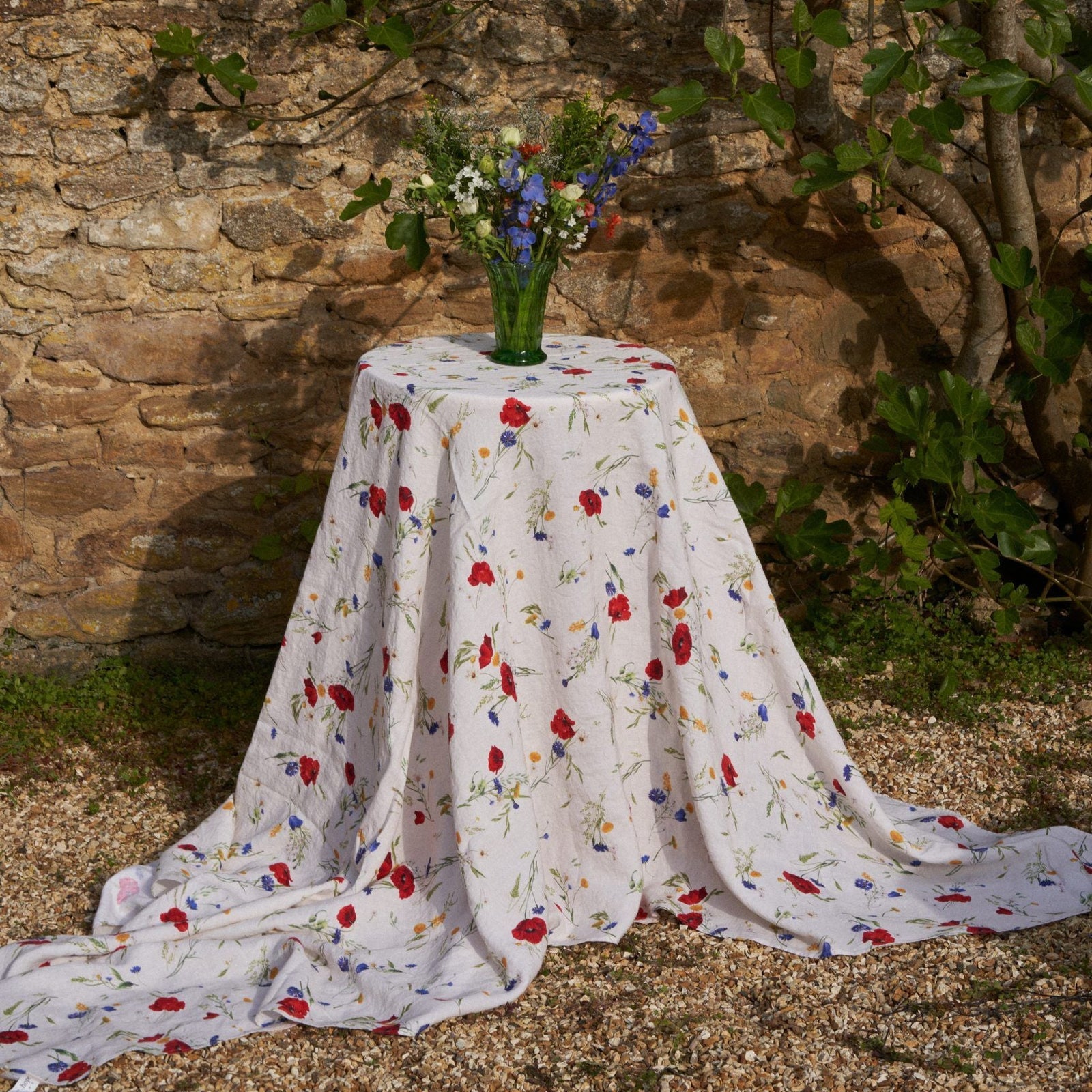 Summer Meadow Linen Tablecloth