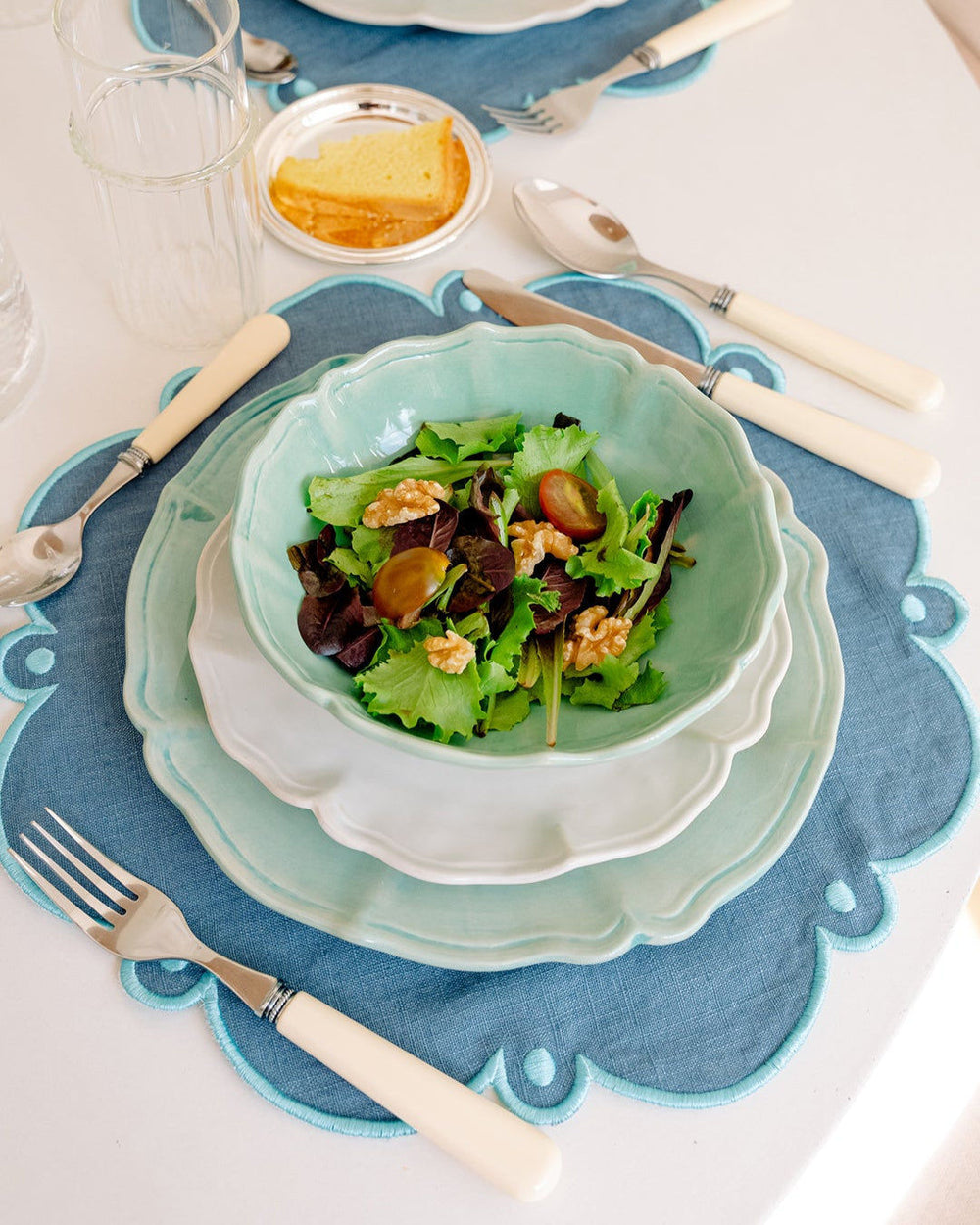 Viana Placemat, Dark Blue with Light Blue