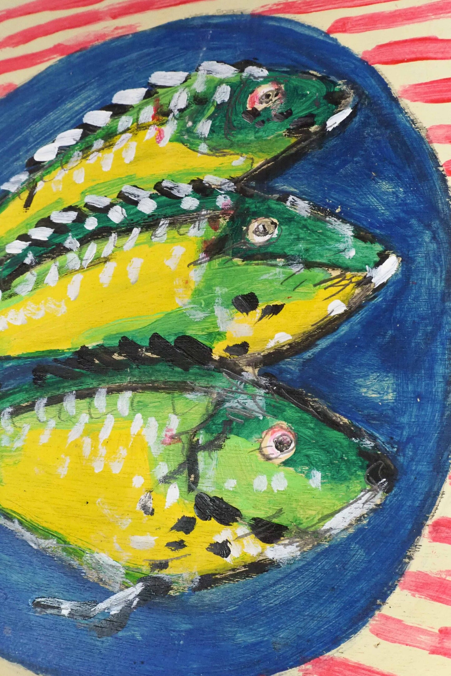 Oil on Board Fish Painting