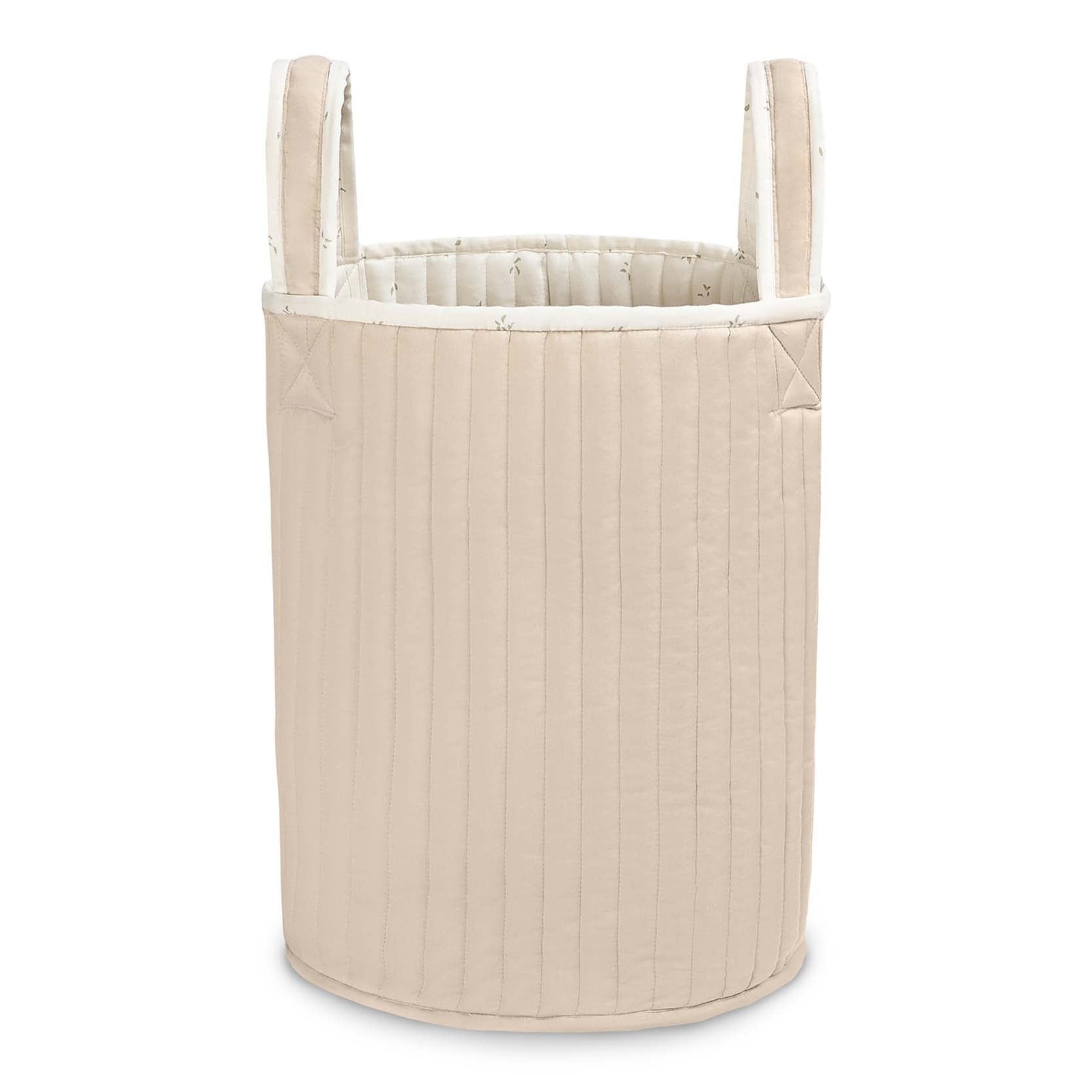 Large Quilted Storage Basket - Nettle Scatter / Birch