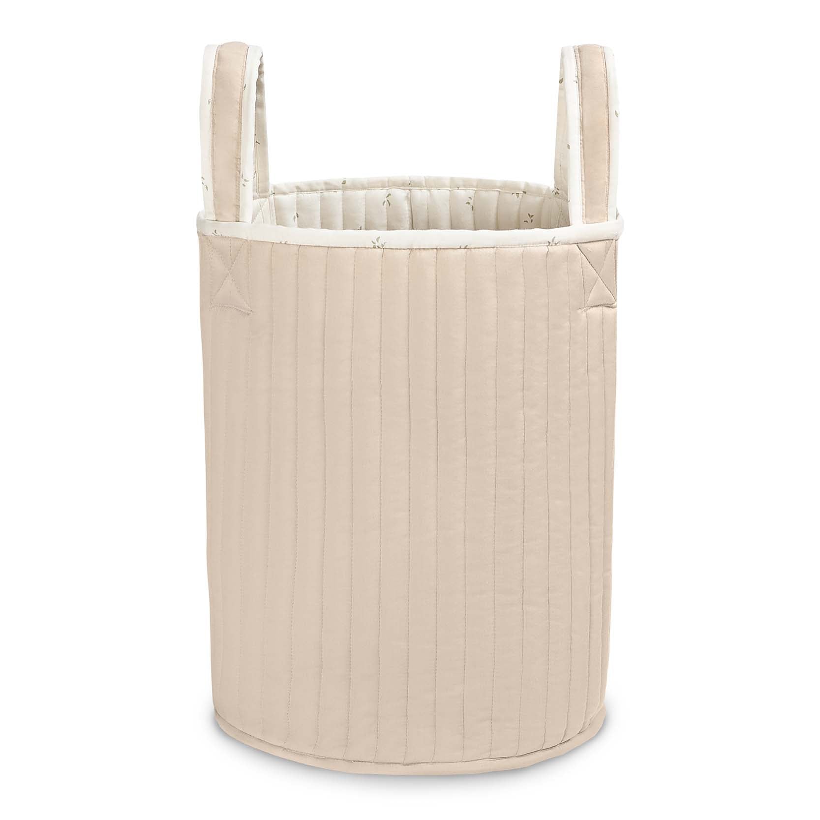 Large Quilted Storage Basket - Nettle Scatter / Birch