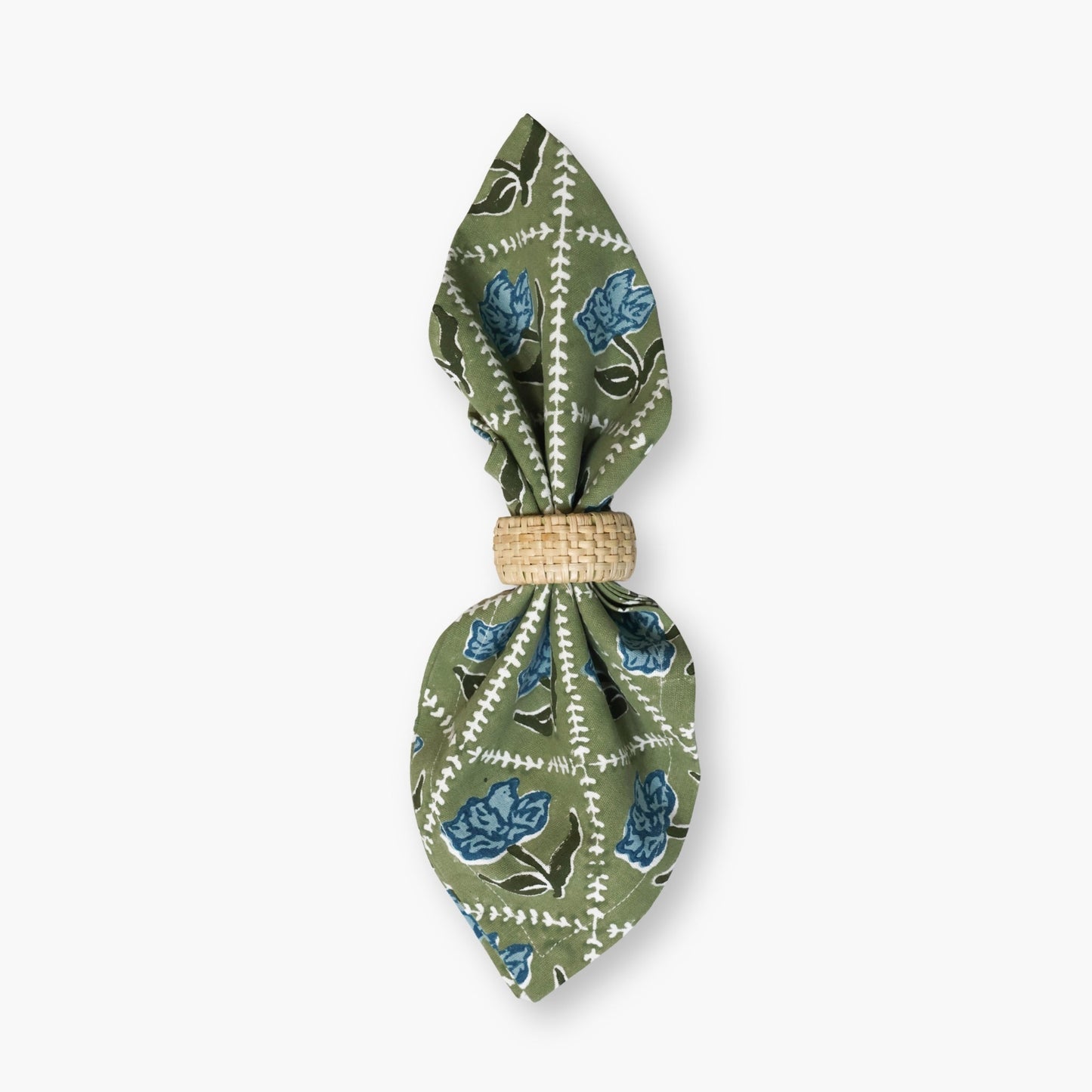 Noor Table Napkin - Olive & Blue Set of 2