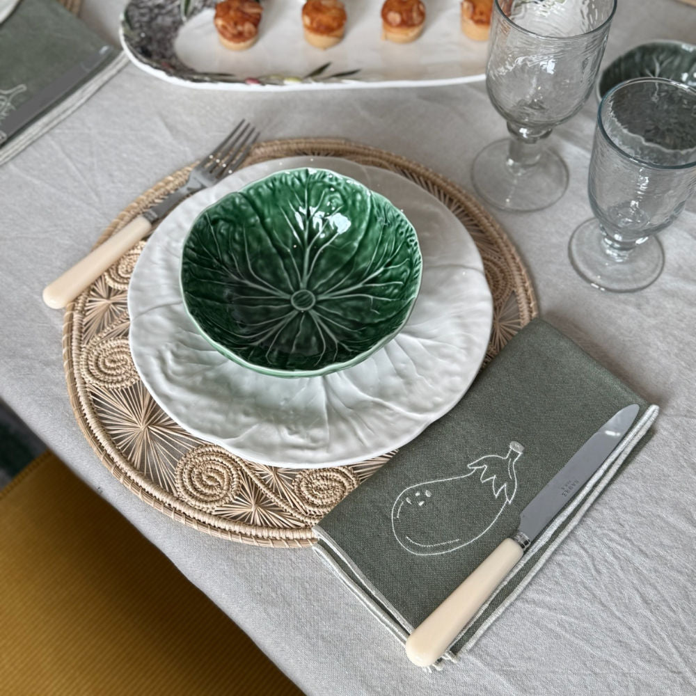 Set of 4 Linen Napkins - Vegetables