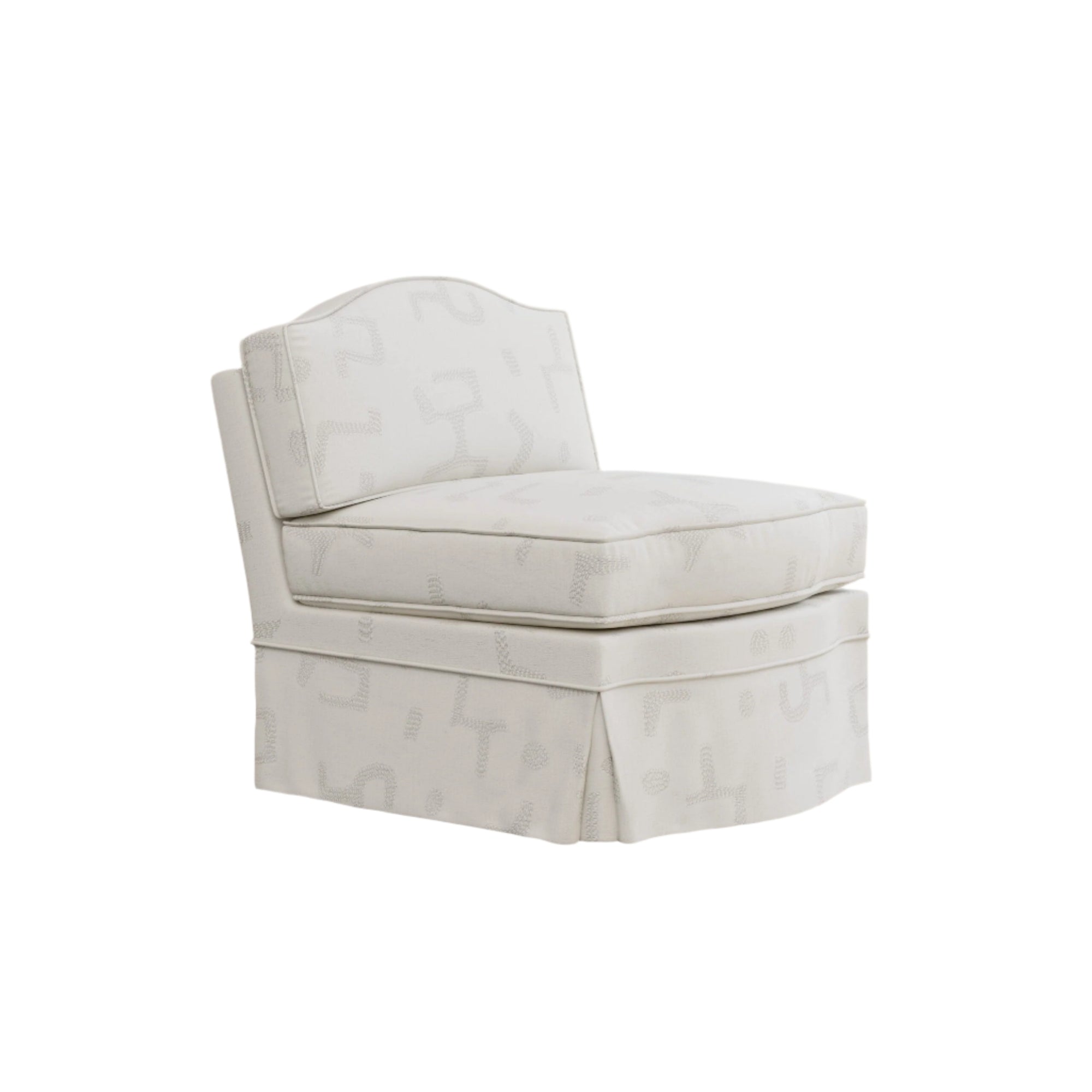 Felix Slipper Chair, Raphia, Powder