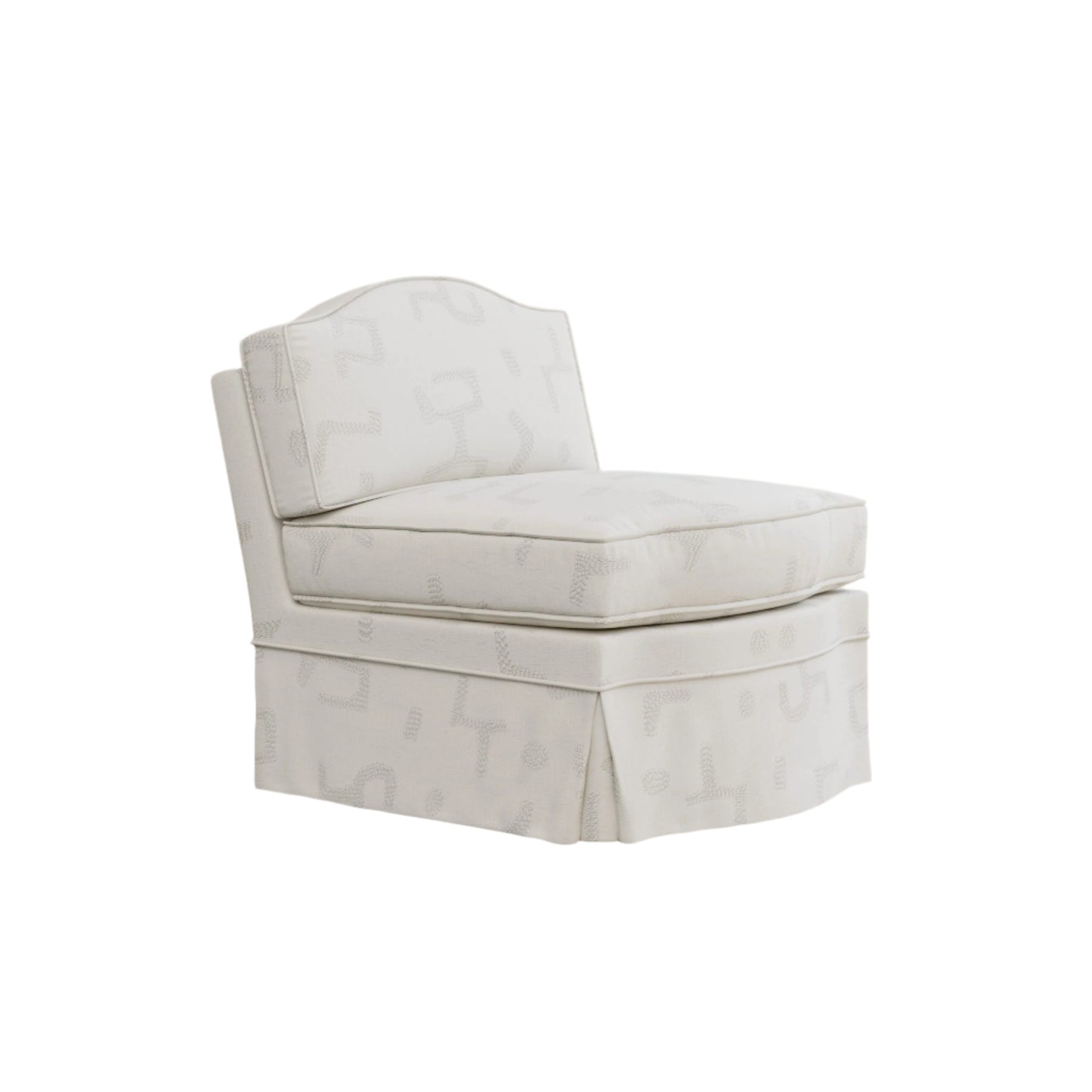 Felix Slipper Chair, Raphia, Powder