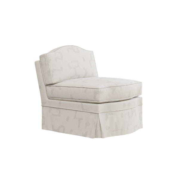 Felix Slipper Chair, Raphia, Powder