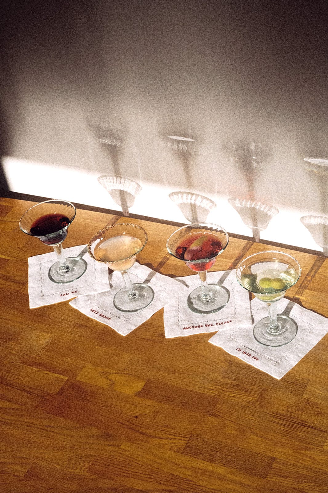 Set of 5 Vintage Cocktail/Martini Glasses