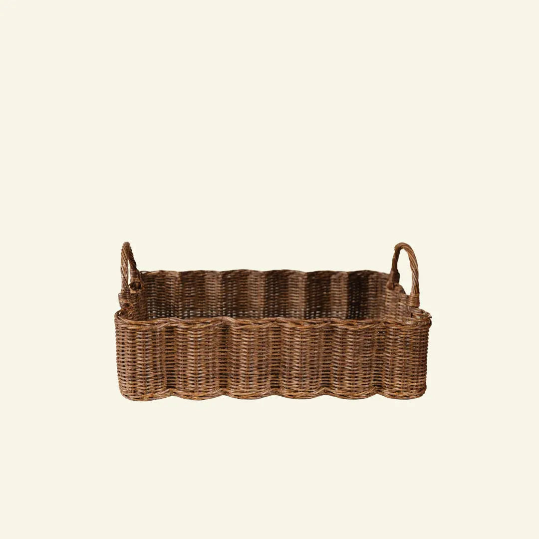 Mini Wavy Tray (Teak Stained)