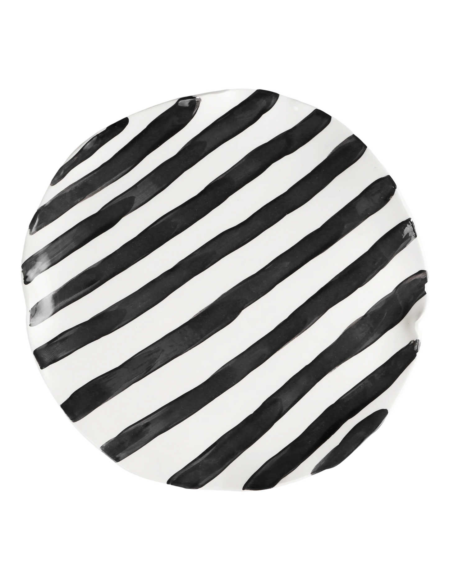 Black Striped Plate