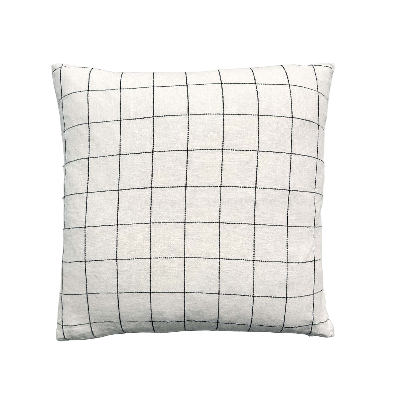 Miller Linen Cushion Check Square - OEKO-TEX Certified