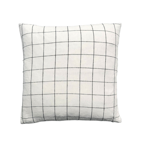 Miller Linen Cushion Check Square - OEKO-TEX Certified