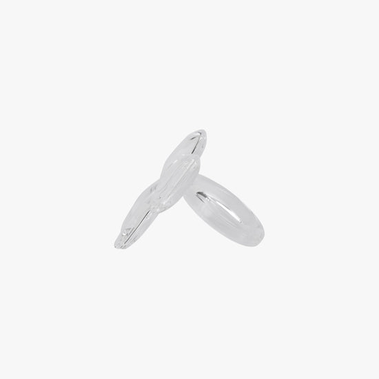 Bow Napkin Ring Clear Set of Four