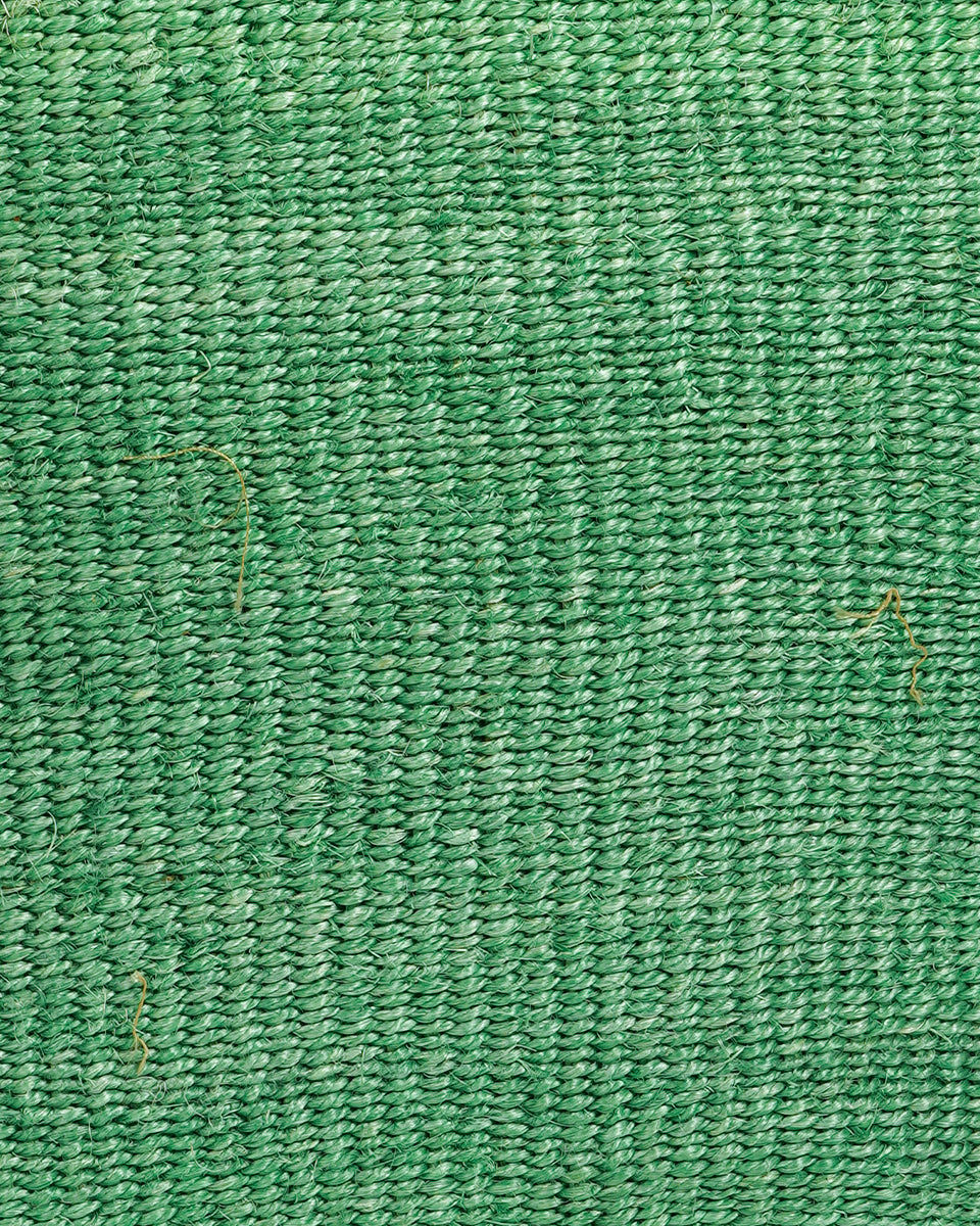 BARUA: Mint Green and Tan Leather Sisal Shopper