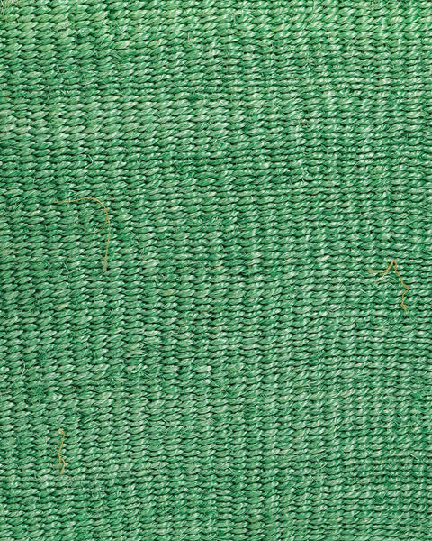 BARUA: Mint Green and Tan Leather Sisal Shopper