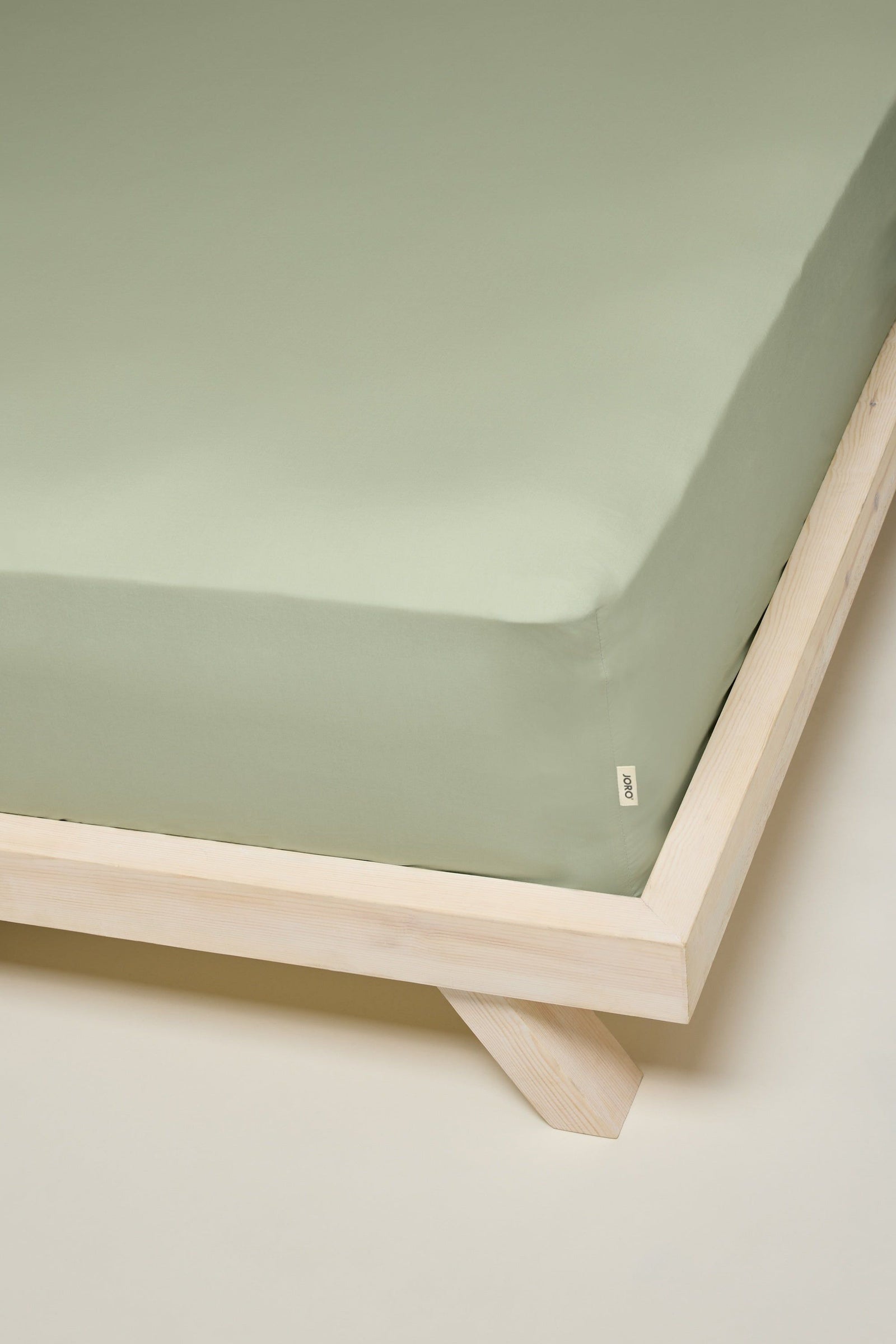 Sateen Organic Cotton Fitted Sheet - Solstice Green