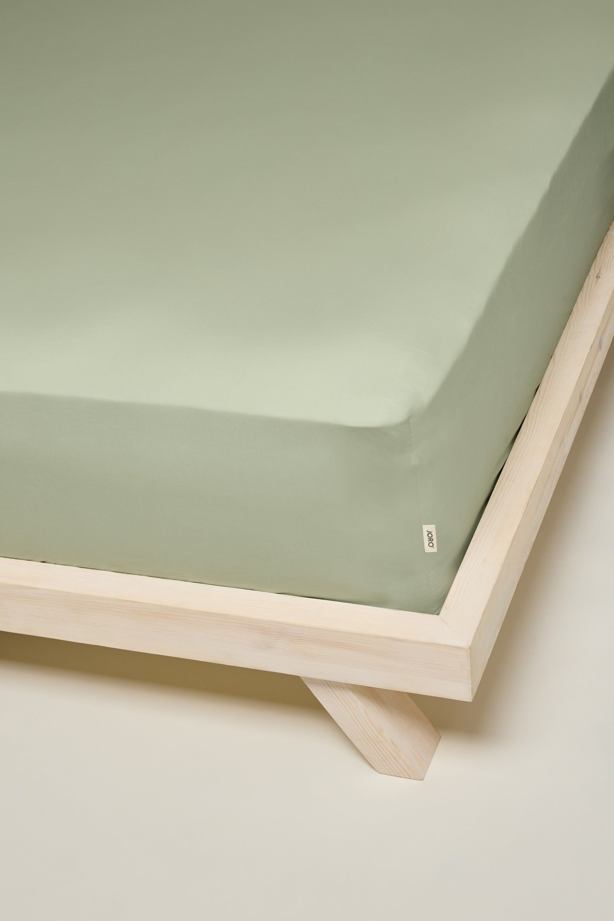 Sateen Organic Cotton Fitted Sheet - Solstice Green